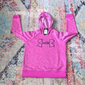 Pink Hooded Under Armour Sweatshirt